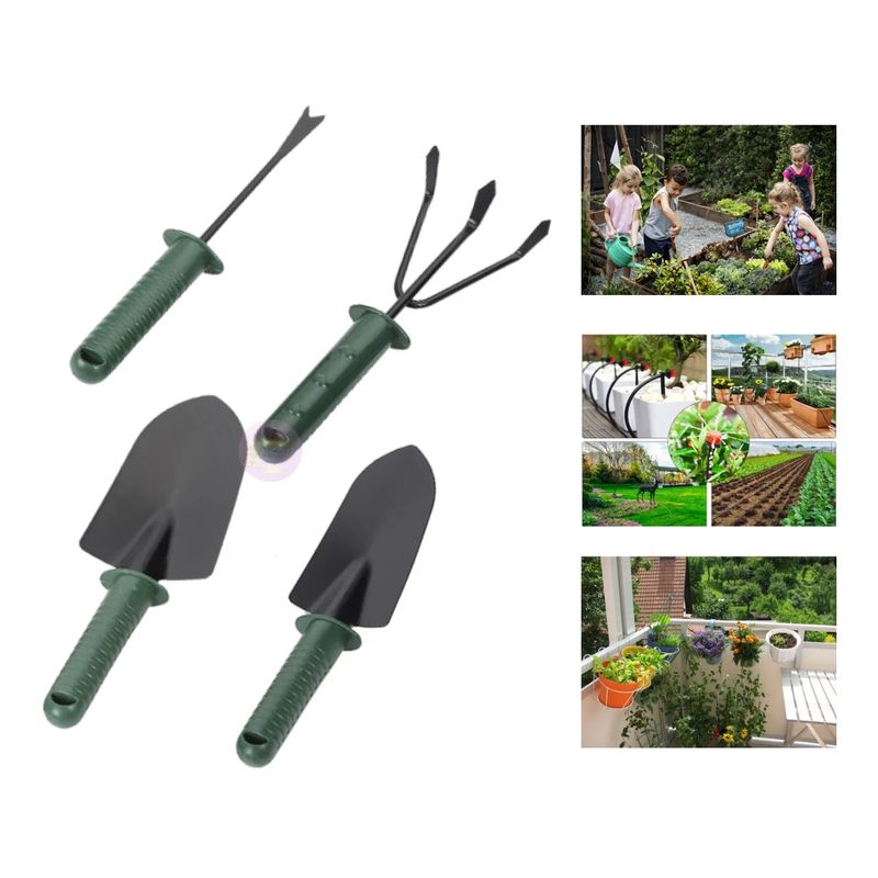 GENERICO - Set De Herramientas Jardineria 4 Piezas