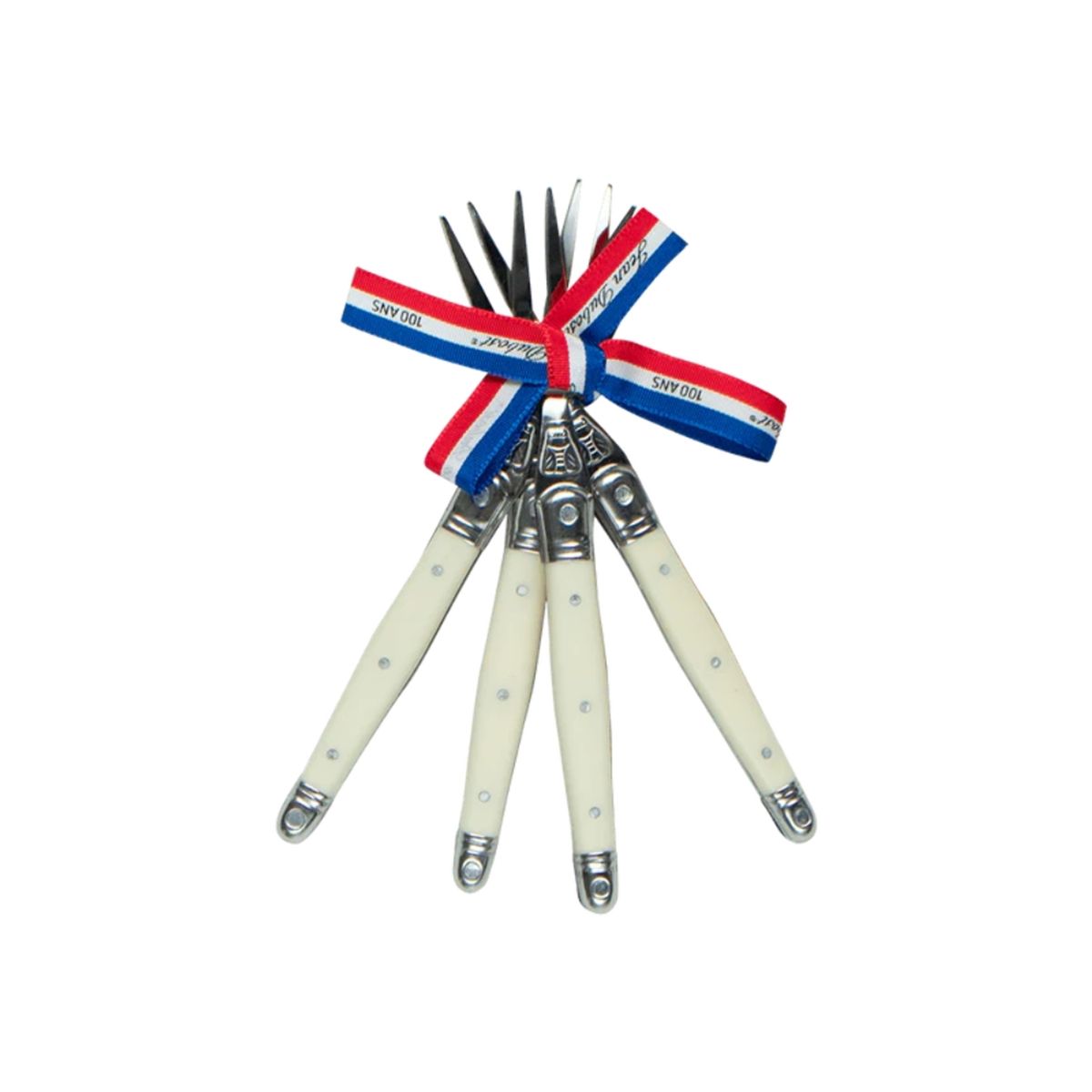 LAGUIOLE - SET 4 TENEDORES CINTA APERITIVO IVORY