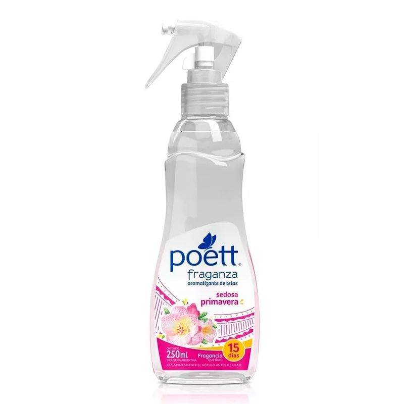 POETT - Aromatizante de Telas Fraganza Sedosa Primavera 250ml Poett