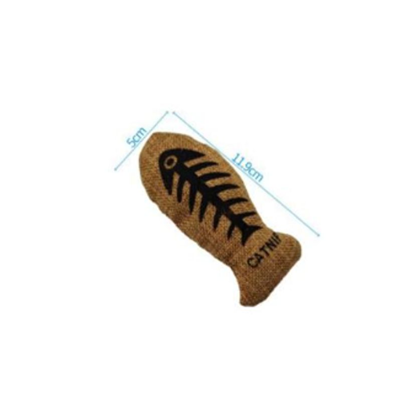 GENERICO - Juguete Para Gato Tela Diseño Pez 5x11cm