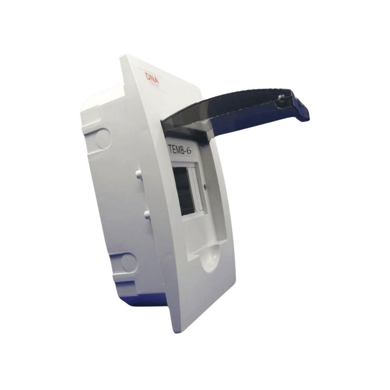 GENERICO - Tablero Plastico 6 Modulos Embutido Libre Halog. Tapa Transp.