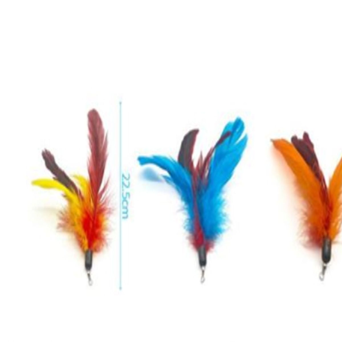 GENERICO - Juguete Para Gatos Plumas Colores Surtidos