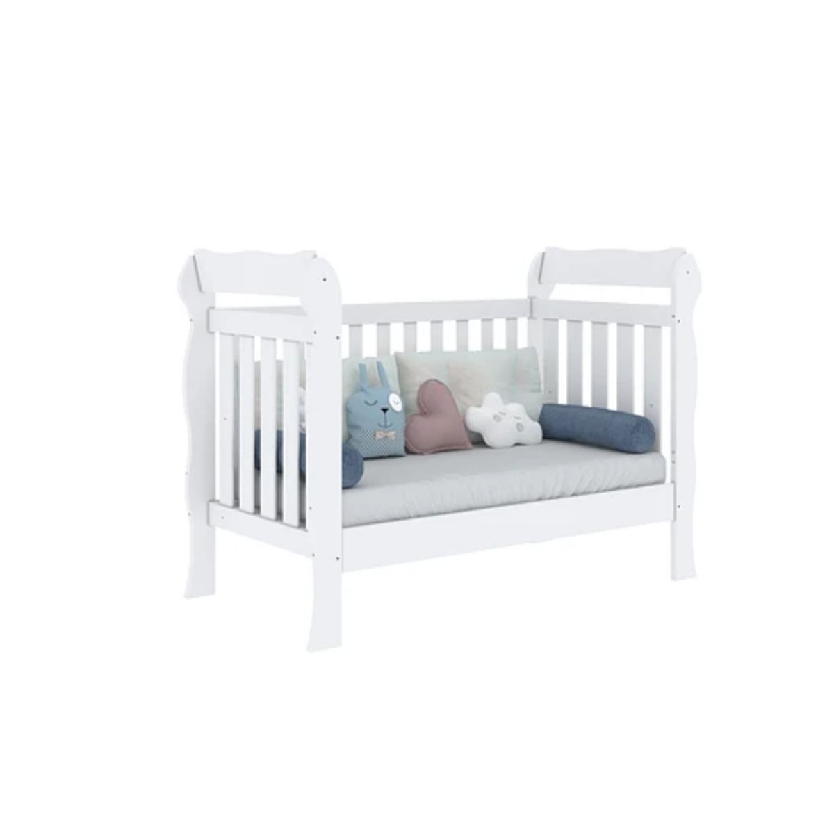 KIDSCOOL - Cuna Lila 3 Funciones Blanca