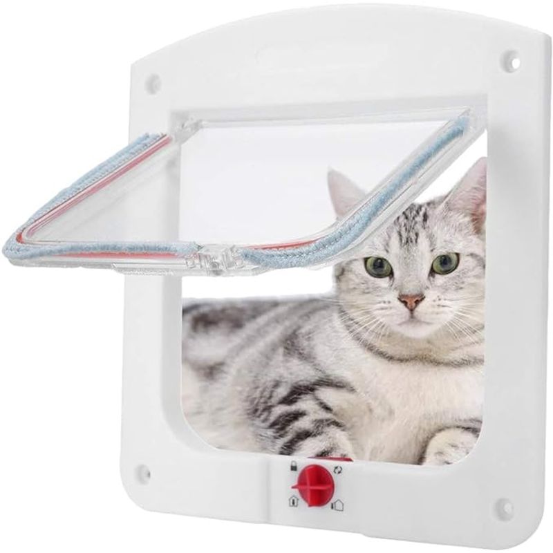 GENERICO - Puerta Abatible Para Perros Gatos Pequeños Entrada Y Salida