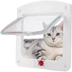 GENERICO - Puerta Abatible Para Perros Gatos Pequeños Entrada Y Salida