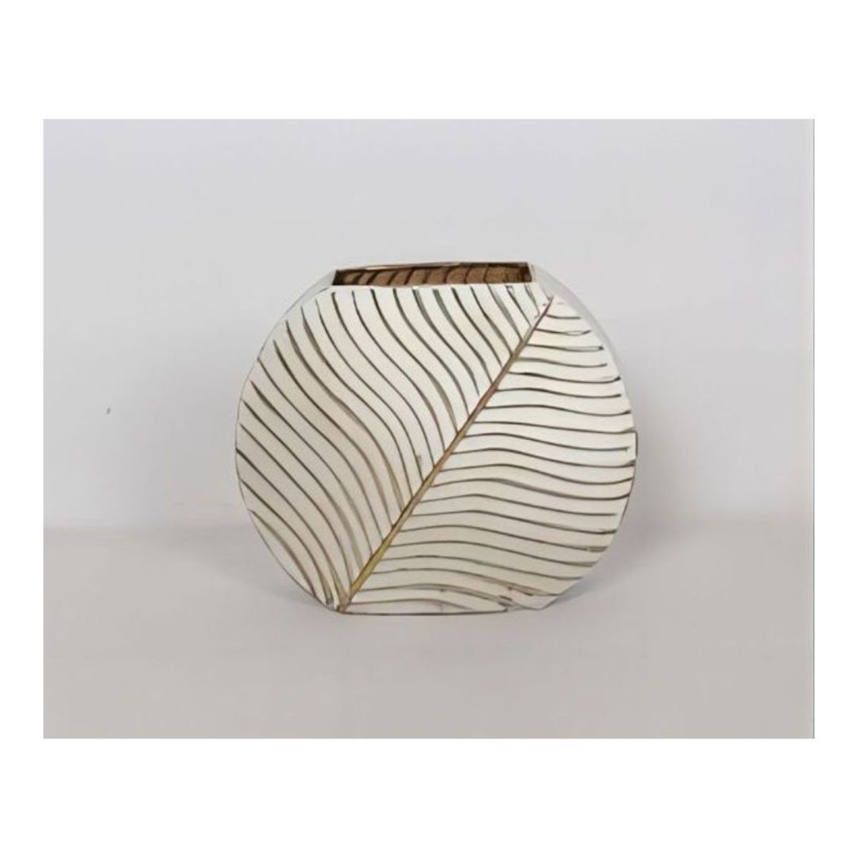 GENERICO - Florero De Hierro Hoja Silvestre 21 cm