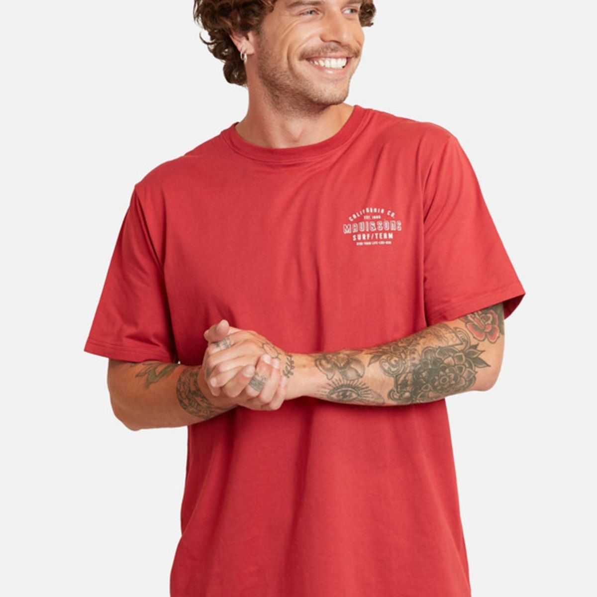 MAUI AND SONS - Polera Surf Team Ss Tees Rojo Hombre Maui And Sons