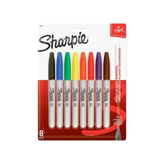 SHARPIE - Marcadores Permanentes Punta Fina Set 8 Colores