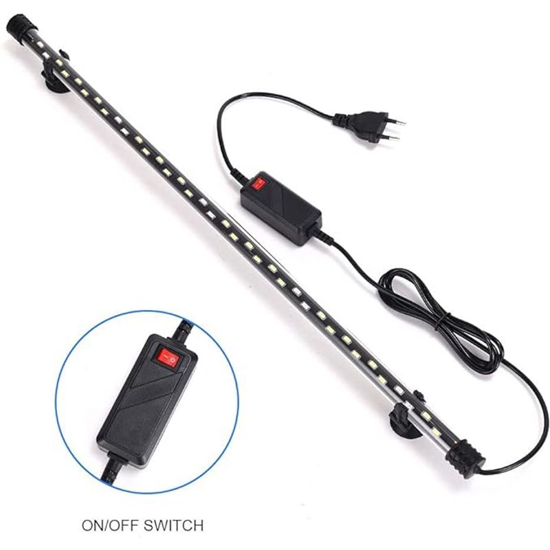 GENERICO - Luz Led Para Pecera Luz Blanca Con Azul 28cm 20led Acuarios