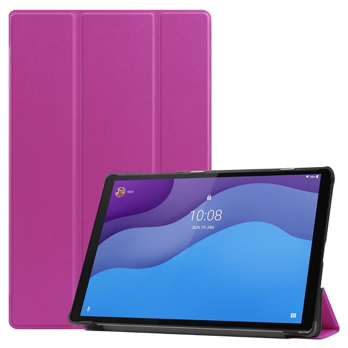 GENERICO - Funda Carcasa Para Lenovo M10 HD 2da Gen 10,1 TB-X306 Morado