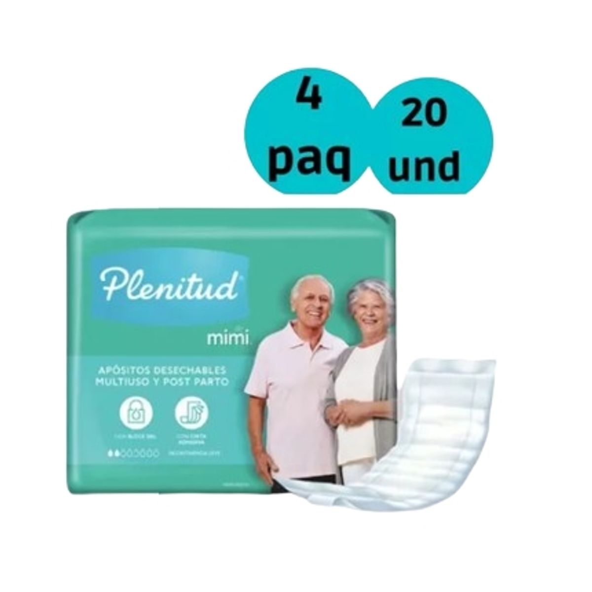 PLENITUD - Apositos Plenitud Mimi Multiuso Talla Unica 4 Pqte X 20 Uni