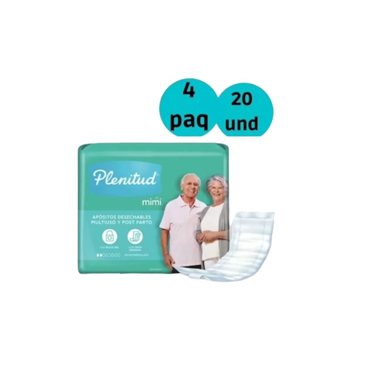 PLENITUD - Apositos Plenitud Mimi Multiuso Talla Unica 4 Pqte X 20 Uni