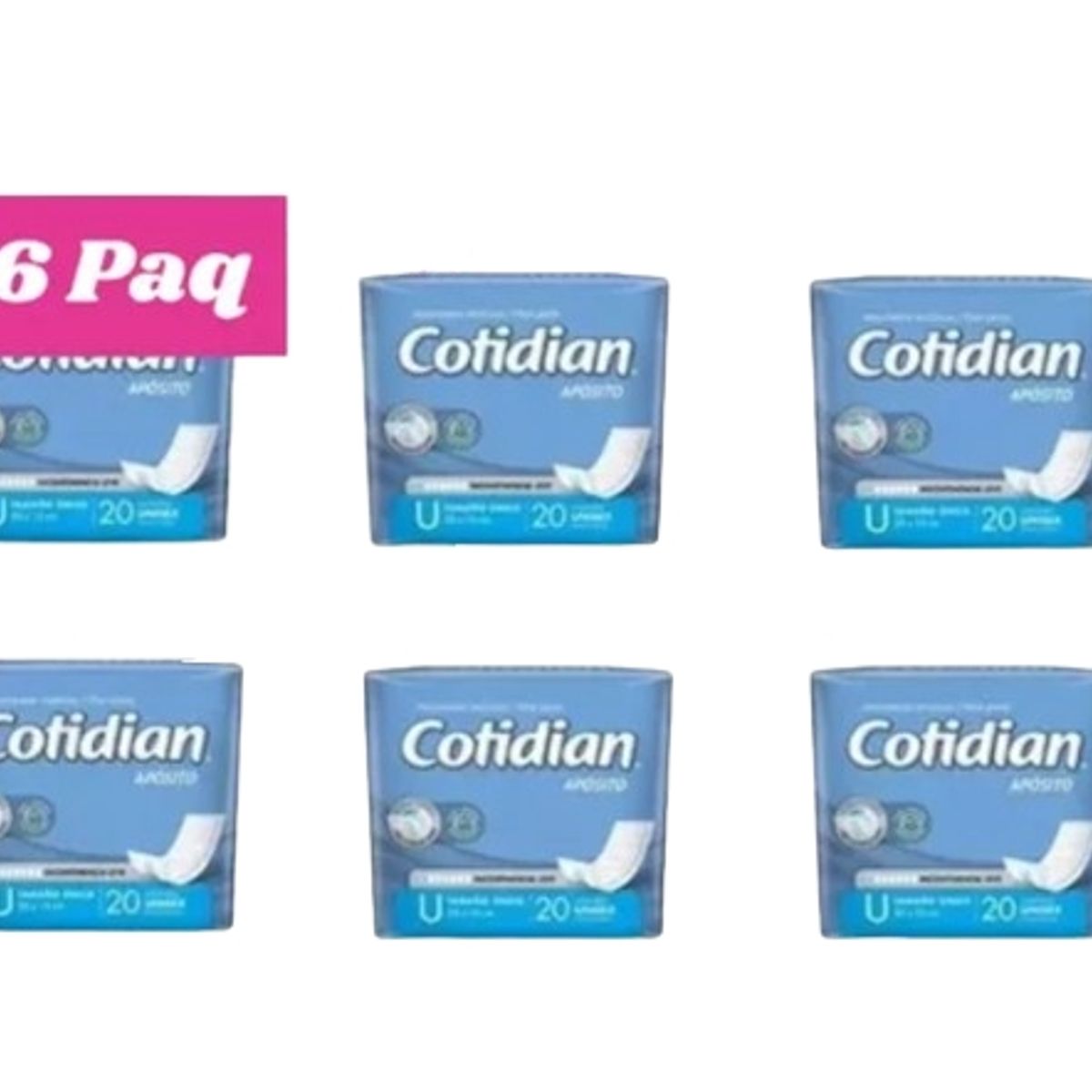 COTIDIAN - Aposito Cotidian 20und X6 Paquetes