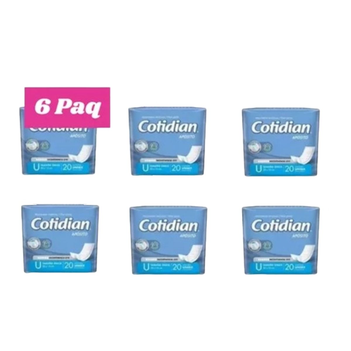COTIDIAN - Aposito Cotidian 20und X6 Paquetes