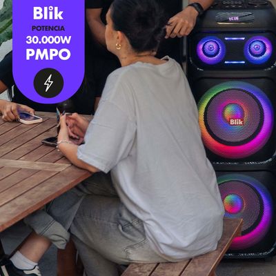 Imagen 2 del producto Parlante Bluetooth Karaoke Con Microfono Lightup700 Negro