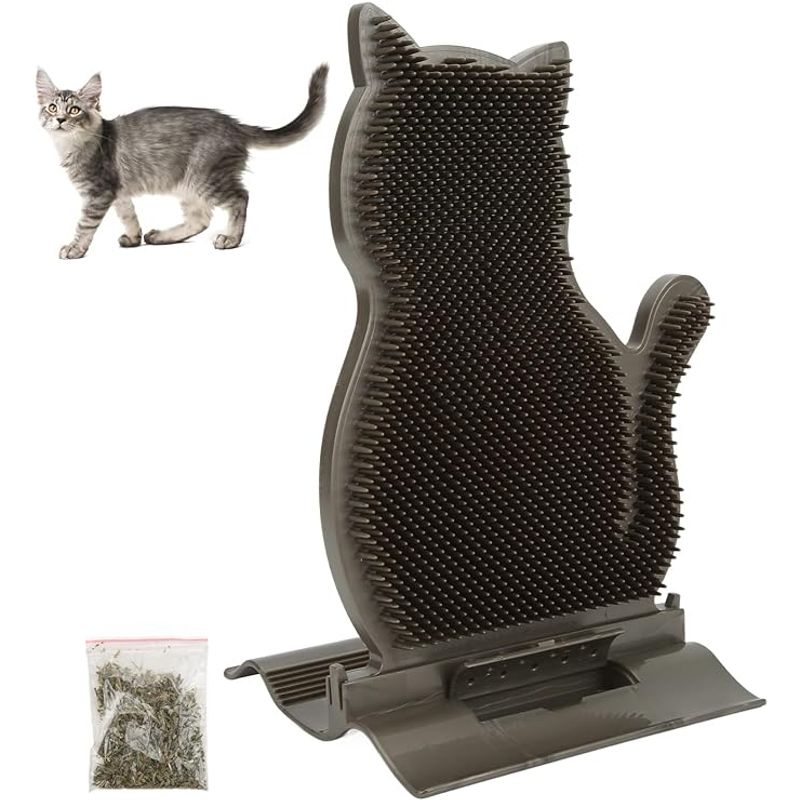 GENERICO - Rascador Pared Gatos Cepillo Masajeador Con Catnip.