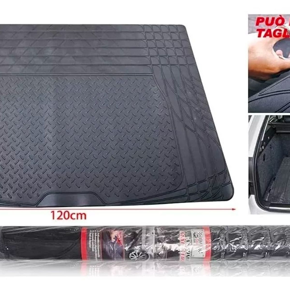 GENERICO - Cubre Maleta Goma Maletero Auto Suv Antideslizante 120x80cm