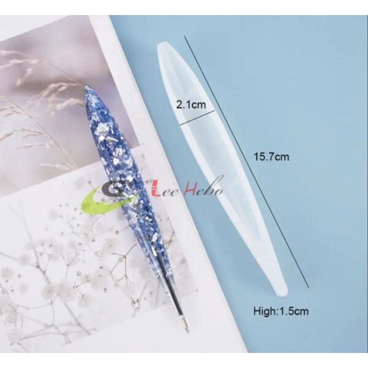 GENERICO - Molde Silicona Para Resina Forma Boligrafo-Lapiz