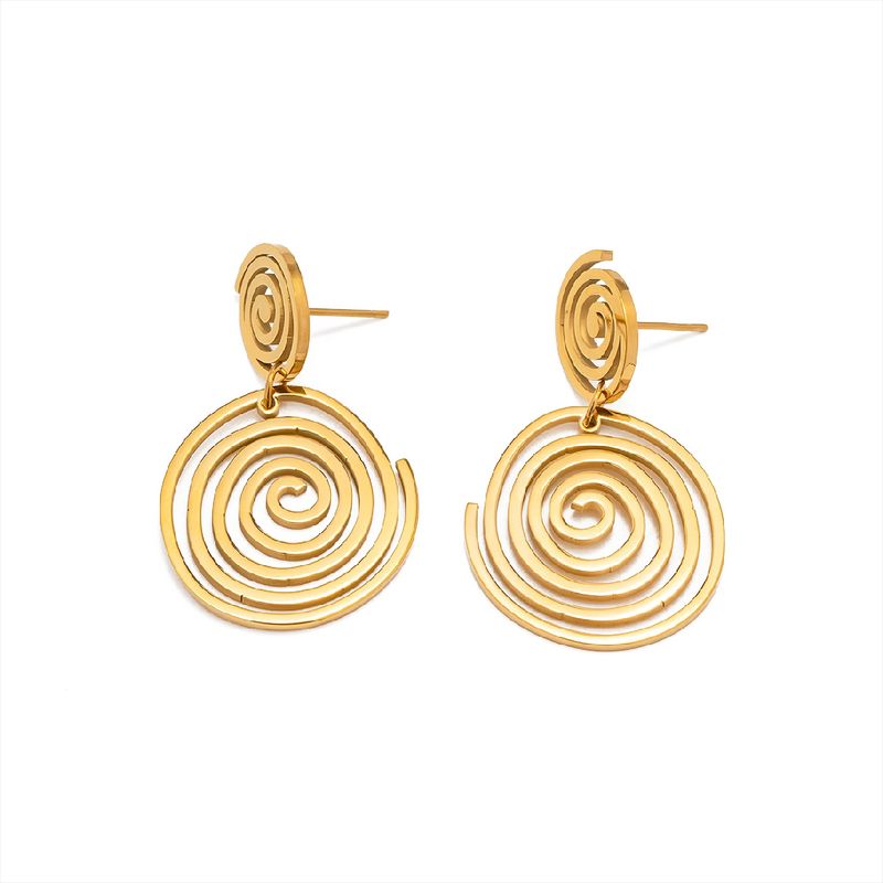 GENERICO - Aros Caracol Gold para mujer - Azul Zafira