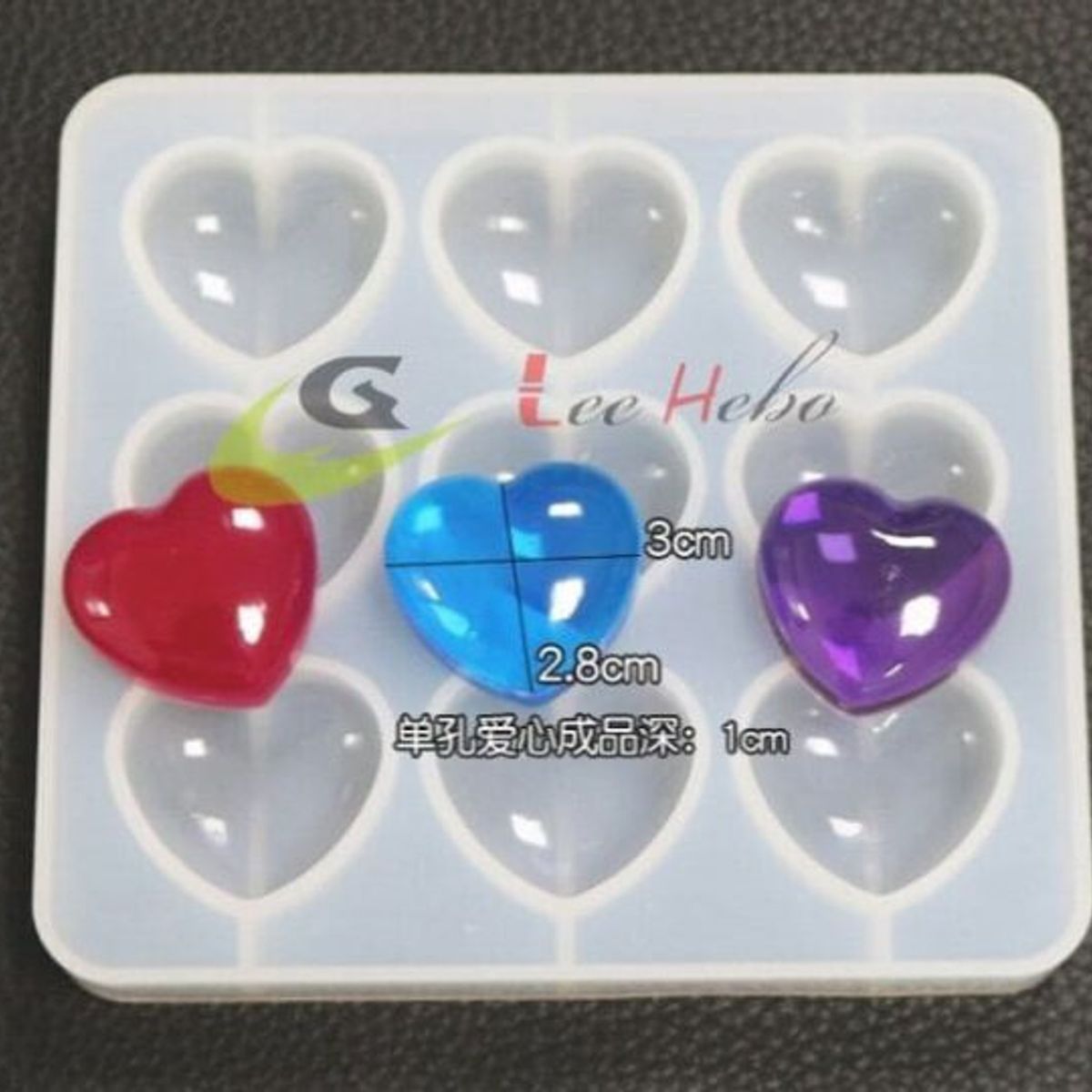 GENERICO - Molde Silicona Para Resina Forma 9 Divisiones