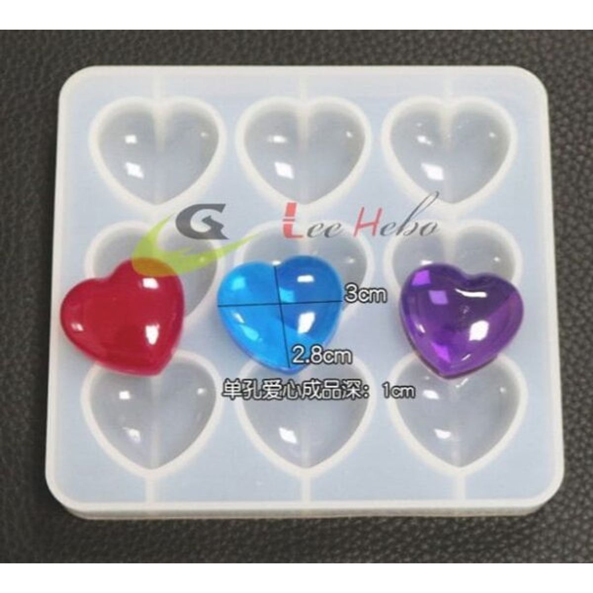 GENERICO - Molde Silicona Para Resina Forma 9 Divisiones