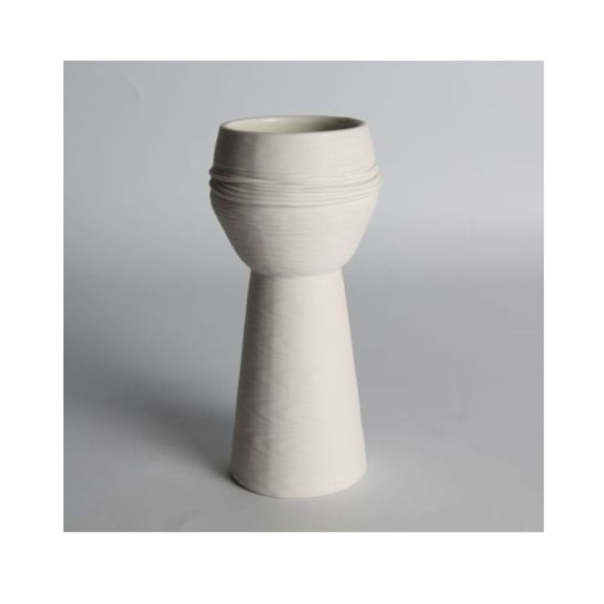 GENERICO - Jarrón De Cerámica Blanco Antorcha 17 cm