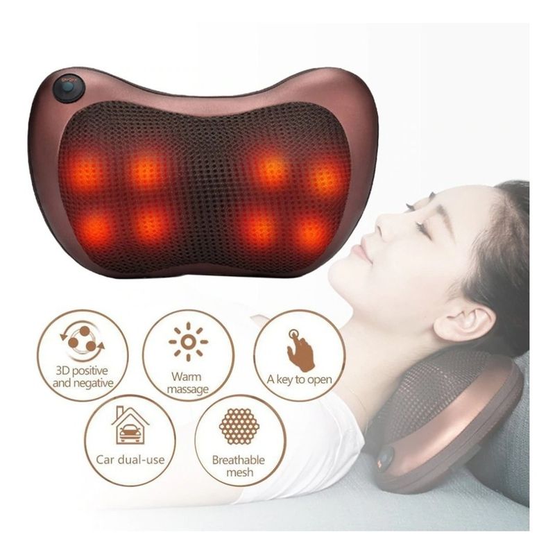 GENERICO - Masajeador Almohada Infrarrojo Cuello Hombro Espalda