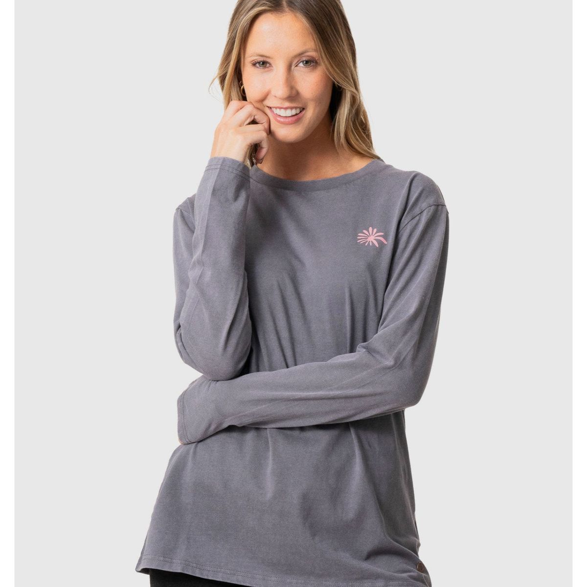 STOKED - Polera Clouds Ml Gris STOKED