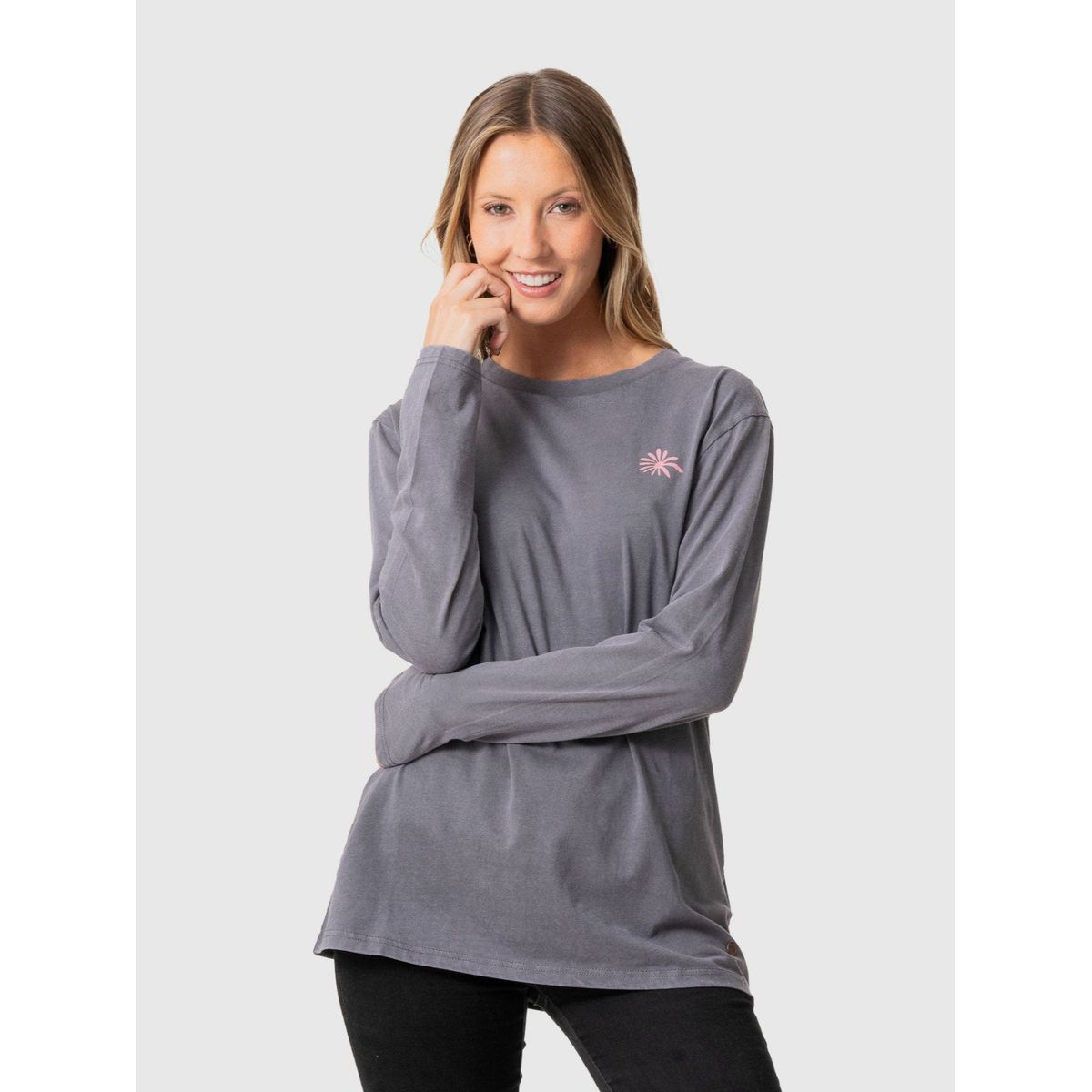 STOKED - Polera Clouds Ml Gris STOKED