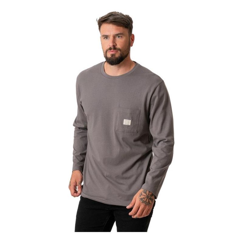 KIVUL - Polera Logo Ml Gris KIVUL