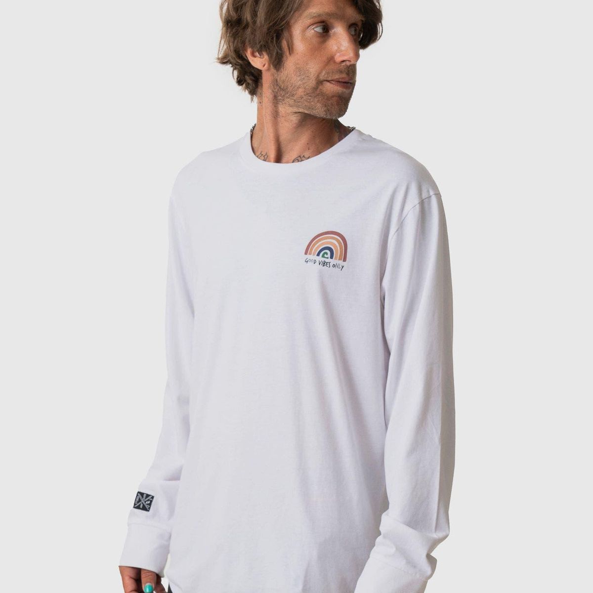 STOKED - Polera Rainbow Ml Blanco STOKED