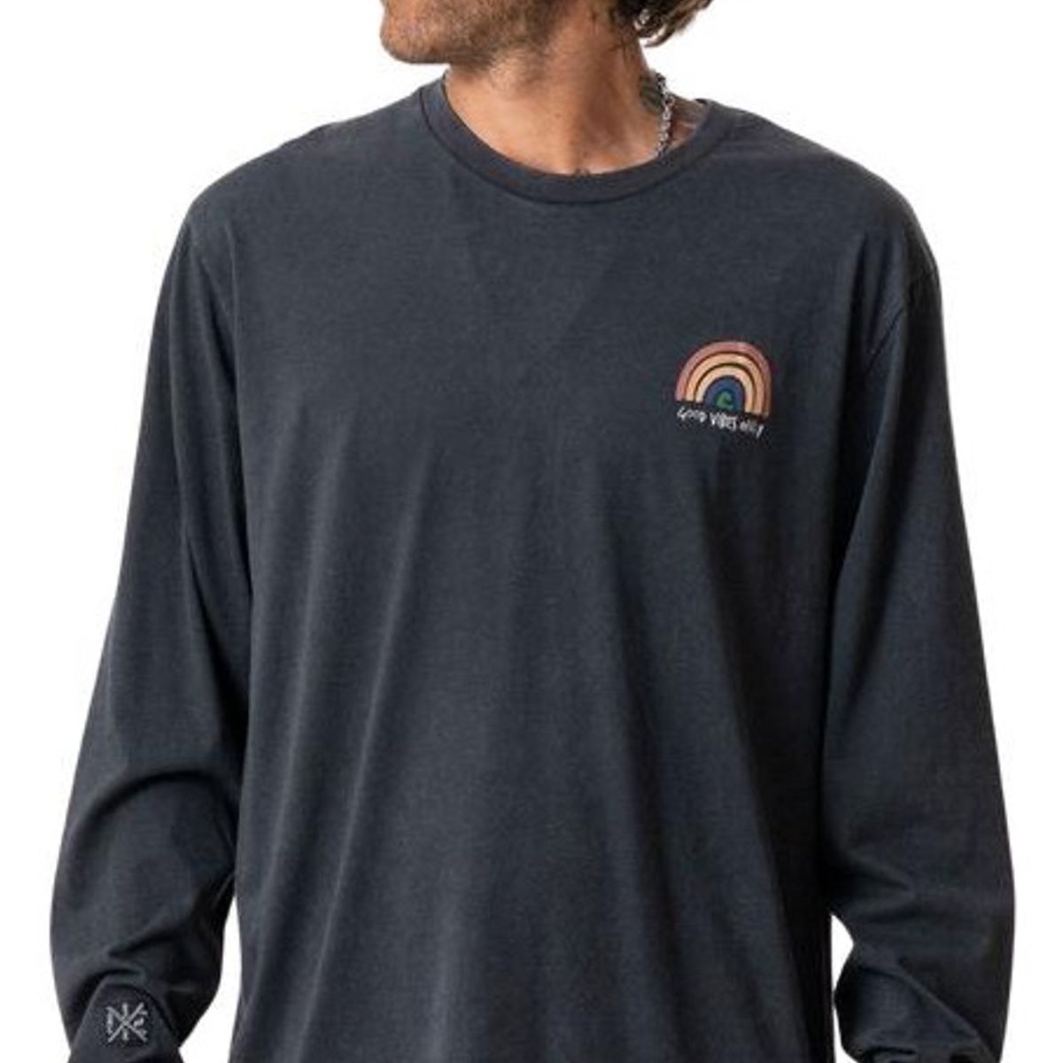 STOKED - Polera Rainbow Ml Gris STOKED