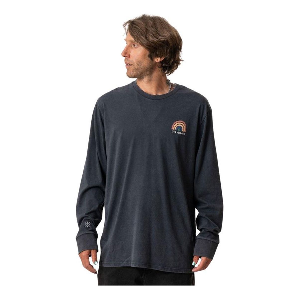 STOKED - Polera Rainbow Ml Gris STOKED