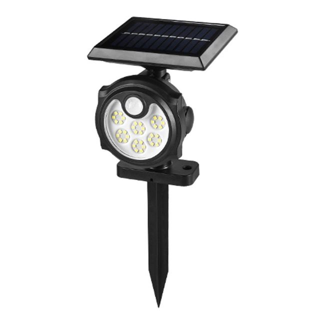 GENERICO - Lampara Foco Estaca Con Energía Solar Con Estaca De Tierra 36 Led