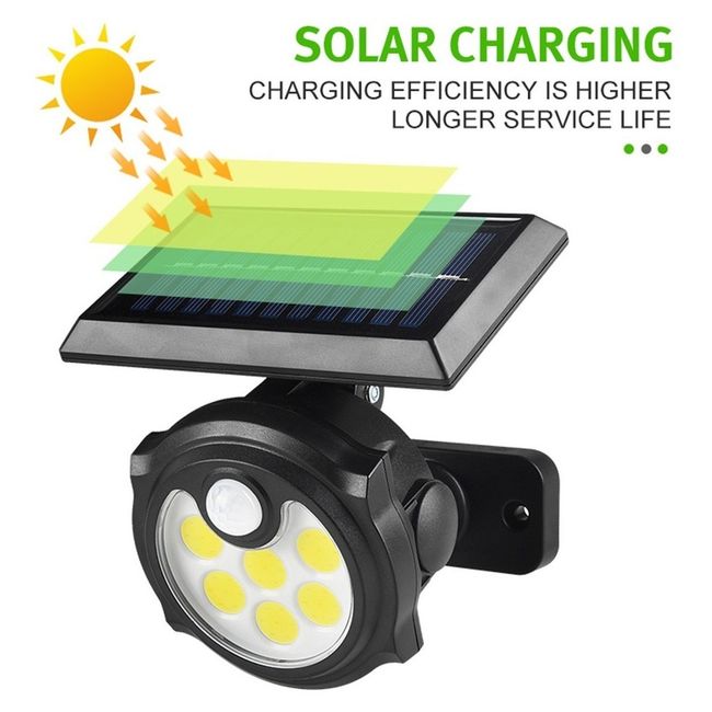 GENERICO - Lampara Foco Estaca Con Energía Solar Con Estaca De Tierra 36 Led