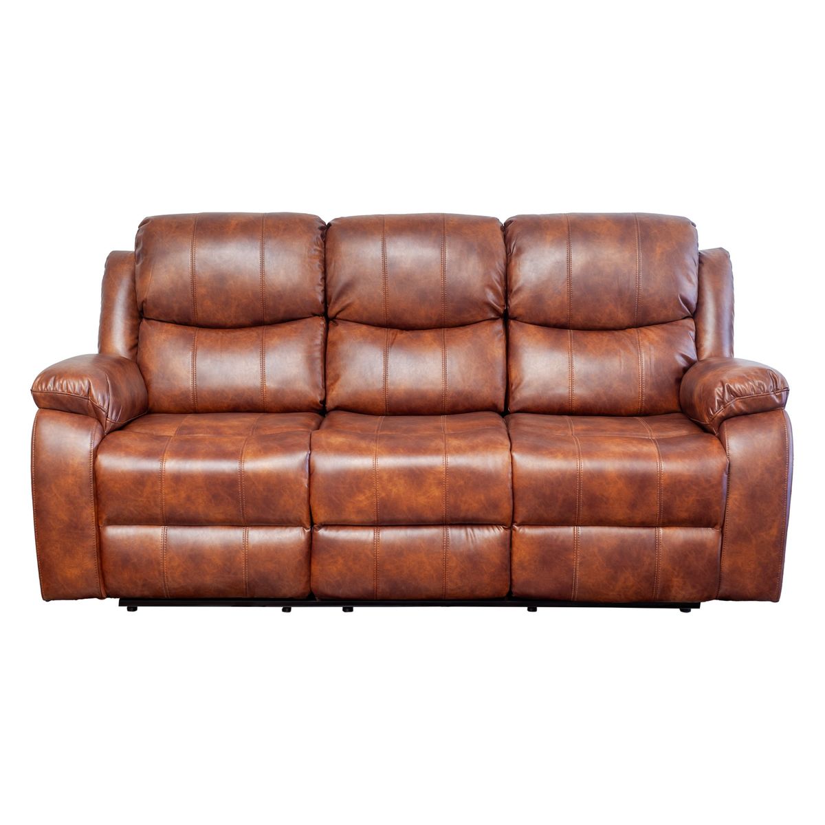 SWEET HOGAR - Sofa Berger reclinable 3 cuerpos color café moro