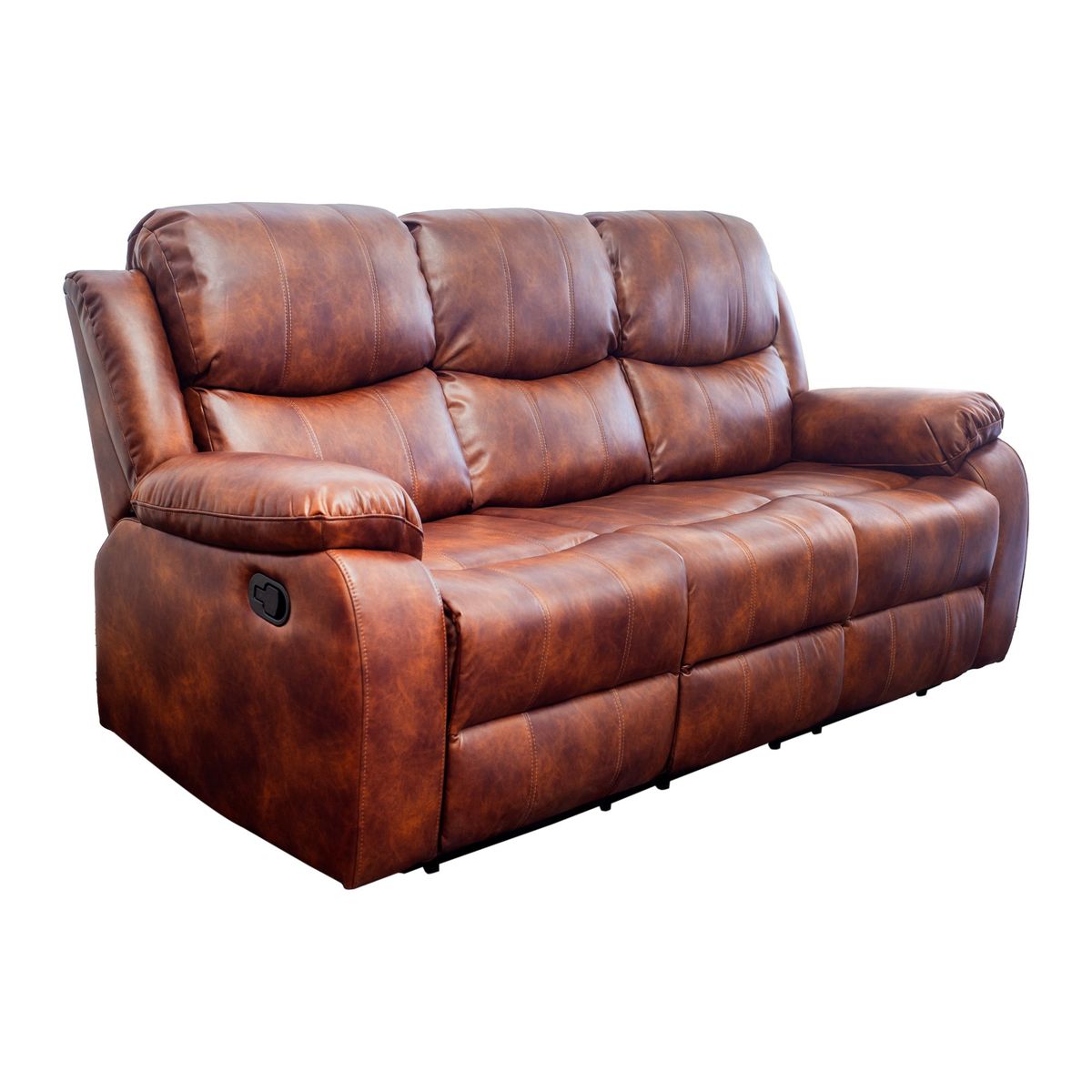 SWEET HOGAR - Sofa Berger reclinable 3 cuerpos color café moro