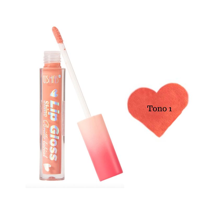 USHAS - Brillo de Labios Shine Ushas Tonos Nude 4ml T01