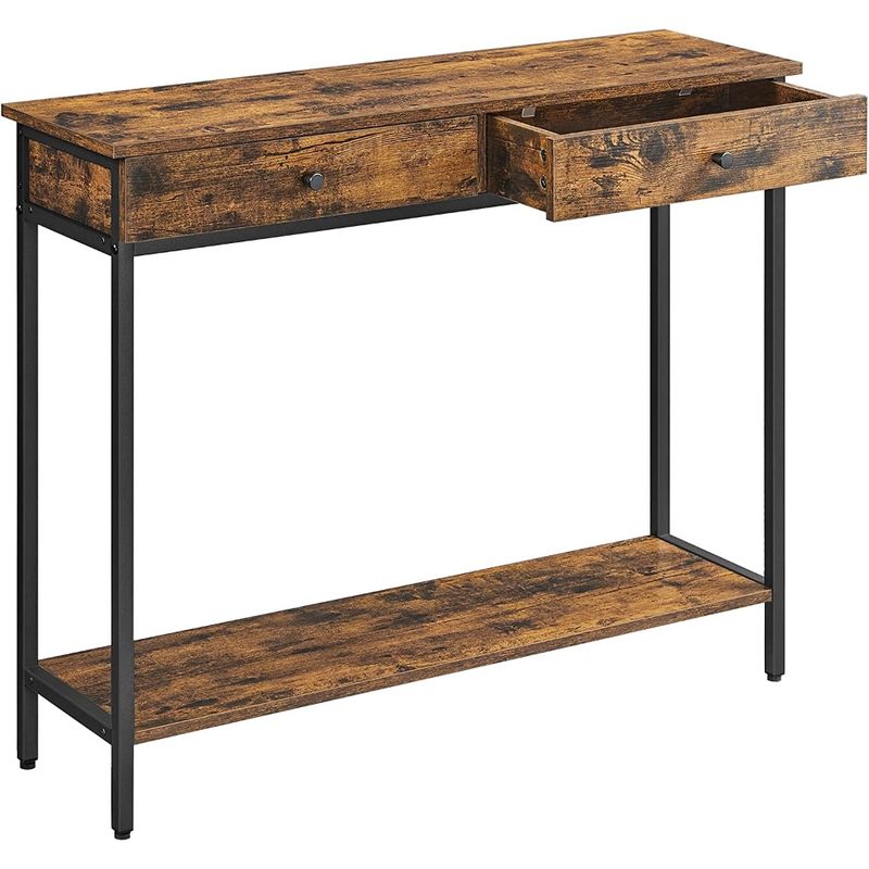 SPACEZAT - Mueble Recibidor Arrimo 2 Cajonera Bristol Estilo Industrial