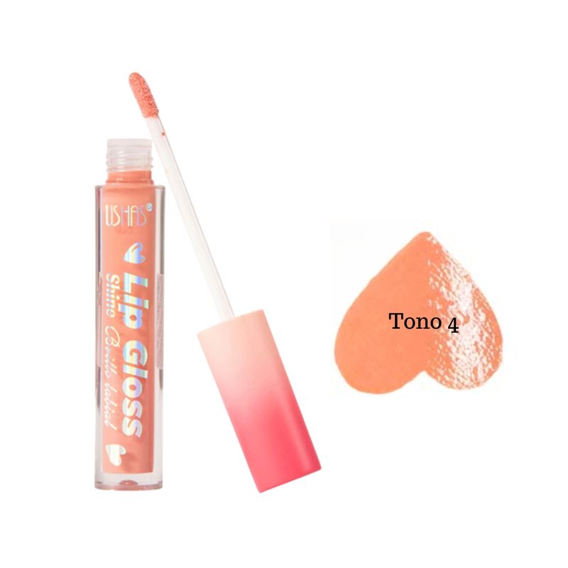 USHAS - Brillo de Labios Shine Ushas Tonos Nude 4ml T04