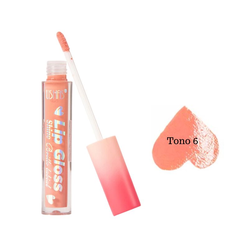 USHAS - Brillo de Labios Shine Ushas Tonos Nude 4ml T06