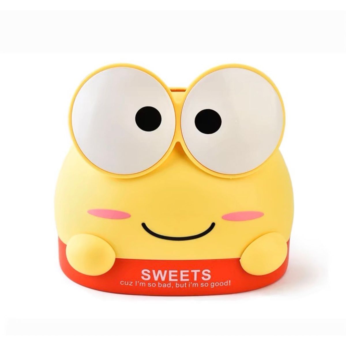 GENERICO - Servilletero Grande De Rana Kawaii 16x14cm Amarillo