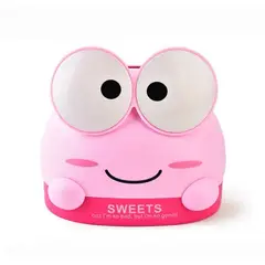 GENERICO - Servilletero Grande De Rana Kawaii 16x14cm ROSA
