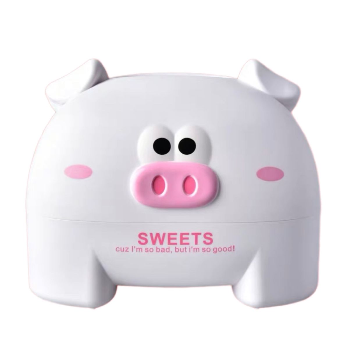 GENERICO - Servilletero Grande De Chancho Kawaii 18cm X 14cm BLANCO