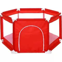 ACTUAL - Corral Hexagonal De Bebé Rojo Con 30 Pelotas