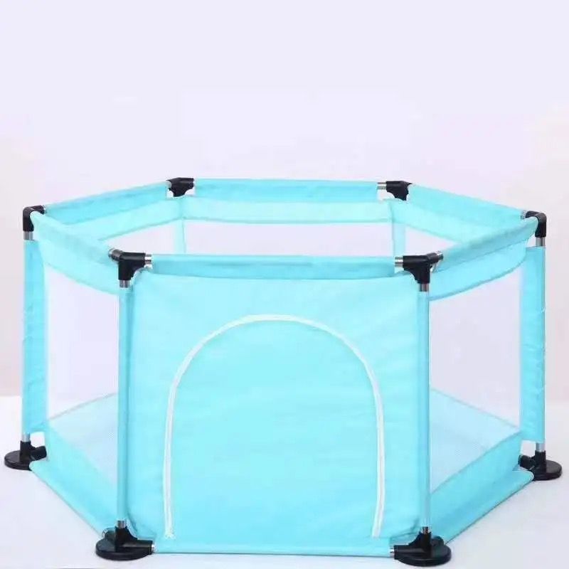 ACTUAL - Corral Hexagonal De Bebé Celeste Con 30 Pelotas