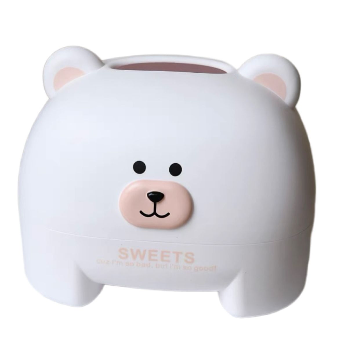 GENERICO - Servilletero Grande De Oso Kawaii 16x14cm BLANCO