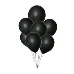 GENERICO - Globos Latex 30 Cm 10 Unidades Color Negro