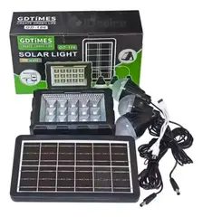 GENERICO - Kit Panel Reflector Solar Camping 3 Bombillas Blanco Frío