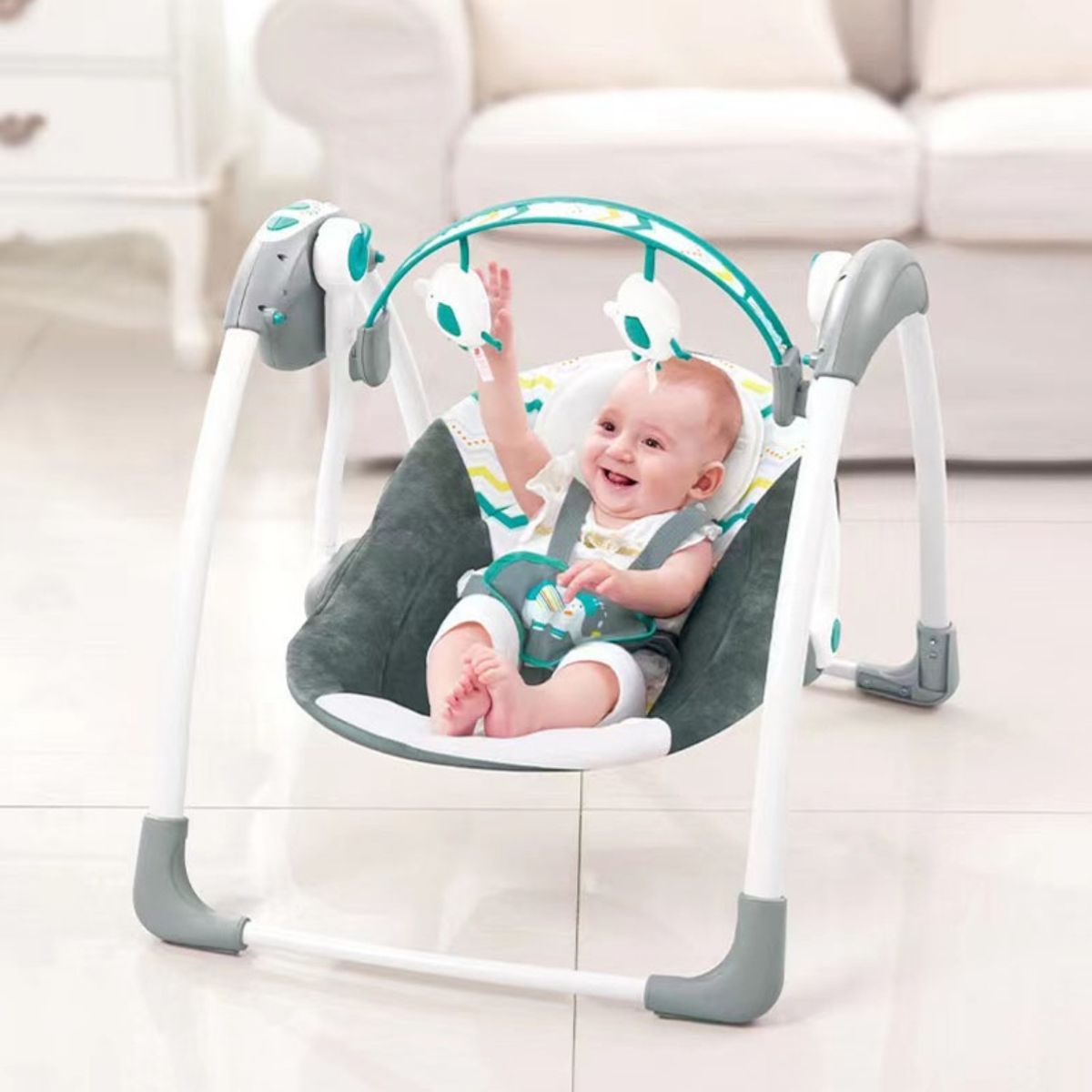 ACTUAL - Silla Mecedora Para Bebés Con Asiento Reclinable